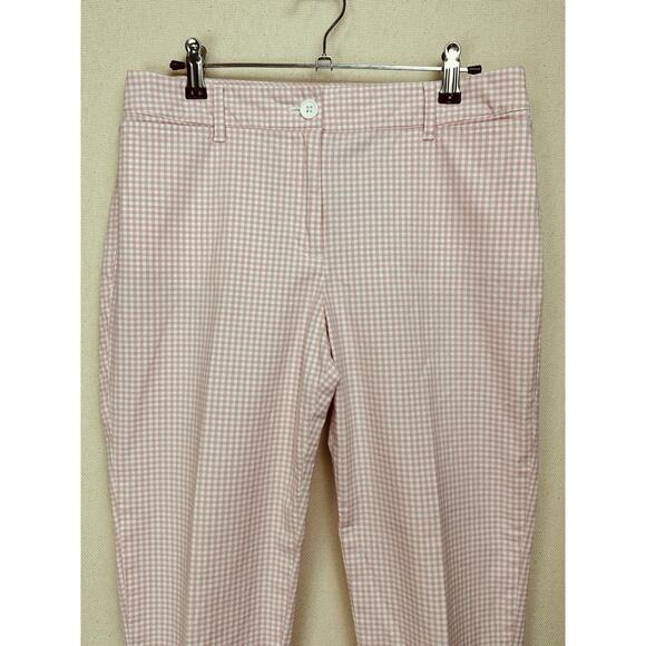 Talbots The Perfect Crop Pants Size 6 Petite Pink White Preppy Feminine - Picture 2 of 15